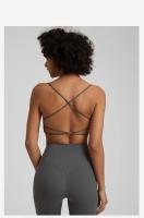 Sujetador De Yoga Para Mujer SHINBENE Super Nube Con Escote En V Espalda Cruzada Y Sin Costuras Almohadillado Deportivo Transpirable - details 9