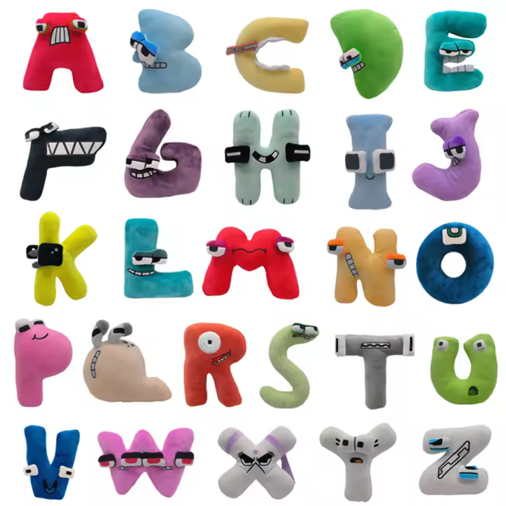 Alfabeto De Peluche Kawaii Con 26 Letras Inglesas Muñecos Anime Juguetes Educativos Montessori Para Niños Relleno De Algodón PP - 1