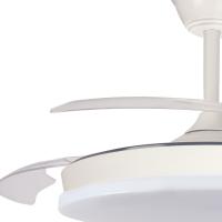 Akunadecor - Ventilador de techo motor DC modelo ARPON blanco de 6 velocidades, (3 tamaños a elegir, S, L, y XL) Control remoto con temporizador, tecnología led regulable en color e intensidad, Memoria motor inverter verano/invierno ultra silencioso. - details 2