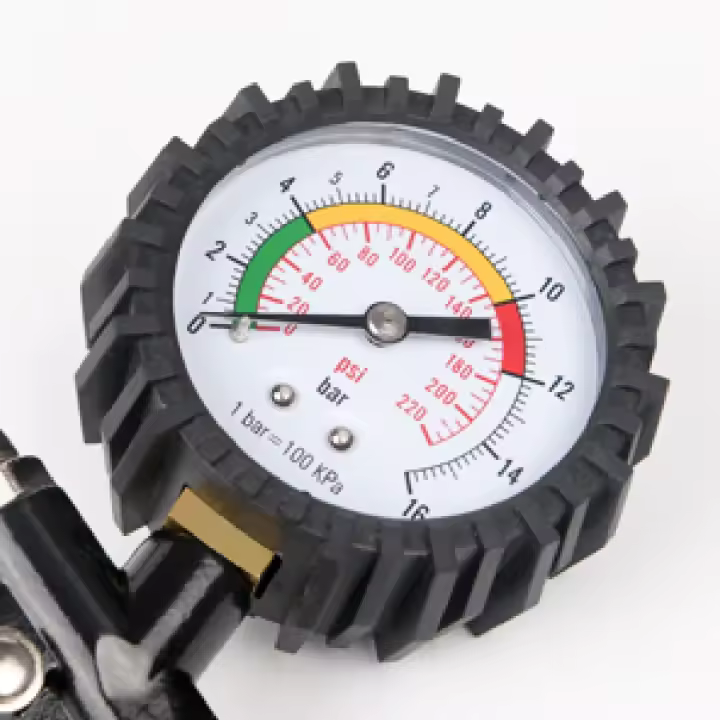Air Tire Inflator Gauge Precision Air Pressure Meter with Trigger for Car Motorcycle Bike Easy Inflation - 1