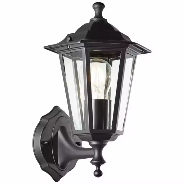 Aplique de Pared Brilliant Carleen Exterior E27 Negro 60 W - 1