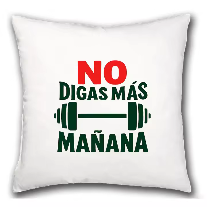 MERCHANDMANIA Cojín frase motivadora no digas más mañana hogar comodo cussion - 1
