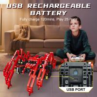 Kit De Construcción De Robot Espinardo Rojo Con Control Remoto 818 Piezas Juguete Educativo De Ciencia Y Tecnología Para Niños Regalos - details 1