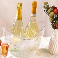 Cubeta De Hielo Transparente Con 2 Cucharas Y Mango Gran Cubeta De Refrescos Para Vino Y Champán Suministros Para Bar Para Reuniones Familiares - details 8
