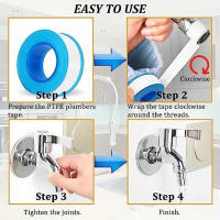 10pcs Cinta Teflon Para Sellado De Tubos De Agua - Impermeable Y Duradero Para Uso Indoor En Superficies De Plástico - details 2