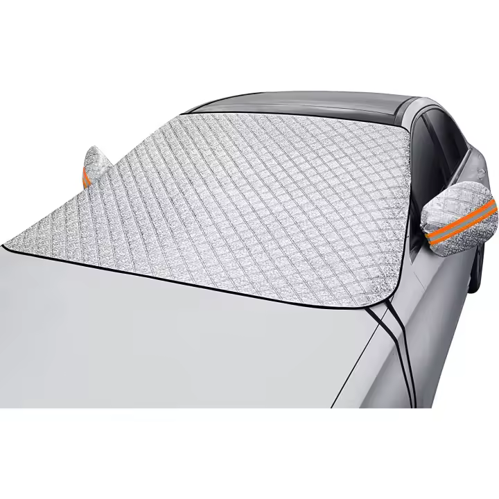 SOMY Cubierta ultragruesa para parabrisas de automóvil: nieve, hielo, sol, polvo, rayos UV, resistente al agua, ajuste perfecto para automóviles, SUV, todos los años, cubierta de automóvil de verano/invierno - 1