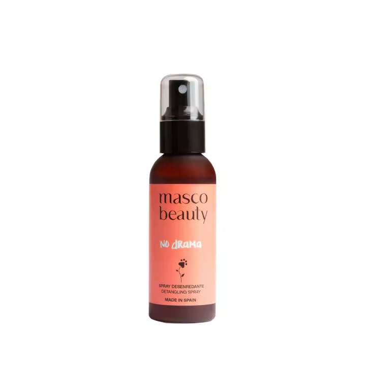Spray Desenredante de Nudos para Perros | 100% eficaz para eliminar los nudos del pelo de tu perro y mantenerlo libre de enredos | Envase de 100 ml | Con 95% de ingredientes naturales como aceite de jojoba, colágeno y acondicionadores | Masco Beauty - 1