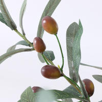 Rama De Olivo Artificial Con Hojas Verdes Y Frutas Plantas Falsas Para Decoración De Hogar Fotografía De Bodas Y Exhibiciones Material Plástico - details 8
