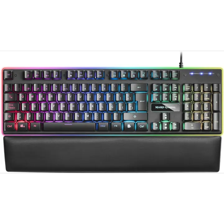 Teclado Gaming Mars Gaming MK320 RGB USB Negro QWERTY en Portugués - 1