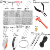 Kit De 800 Piezas Para Elaboración De Joyas Con Anillos De Salto Para Ganchos De Orejas Y Cremalleras Herramientas De Reparación Para DIY Joyería Set De Componentes Metálicos - details 4