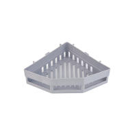 1PC Estante De Almacenamiento Triangular De PP Para Pared Organizador De Esquina Para Baño Tipo Adhesivo Para Lavabo - details 6