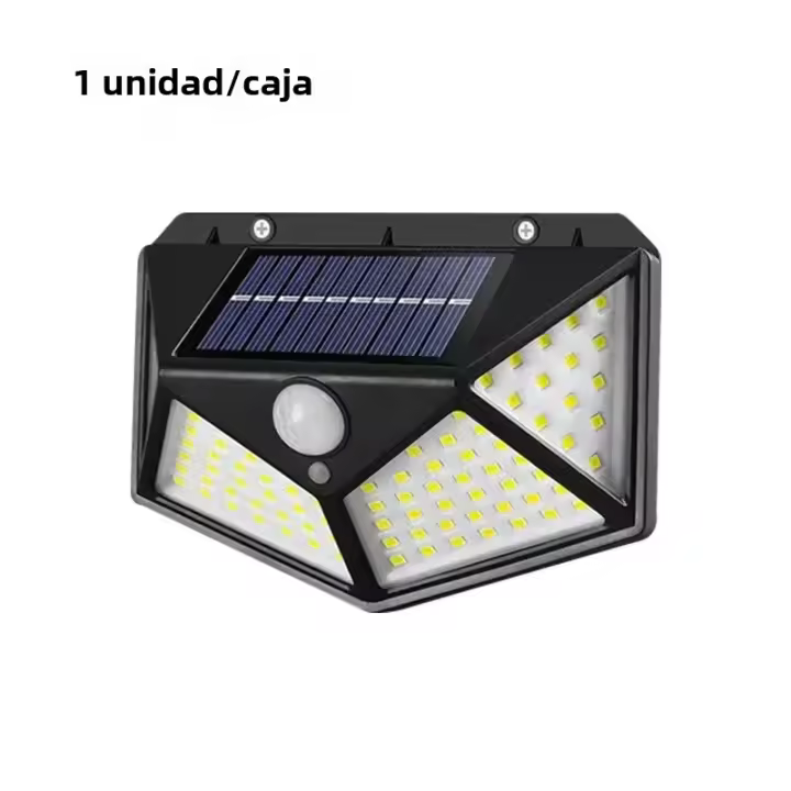 Lámpara de pared Solar 100LED impermeable con sensor movimiento para jardín decorativo iluminación calle Exterior - 1