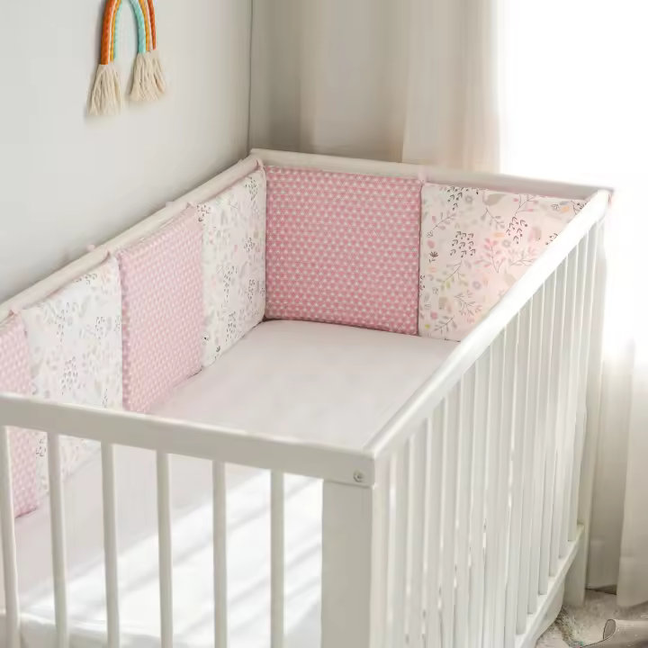LALA - Juego de ropa de Cama para Cuna de Bebe, Algodón Puro, cerca de Cisne Rosa, 30x30x6, Pieza Entra, Lavado. - 1