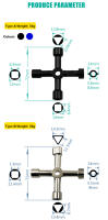 Llave De Multipropósito Mini Portátil Con Hexagonal Interno Triangular Herramientas De Mantenimiento De Calidad Para Plomeros - details 3