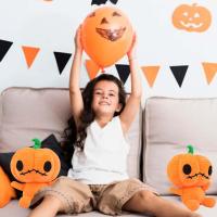 Peluche de calabaza de Halloween, calabaza de peluche naranja de Halloween, peluche esponjoso, lindo cojín de calabaza festivo, juguete suave para decoraciones de Halloween, agrega un ambiente festivo - details 2