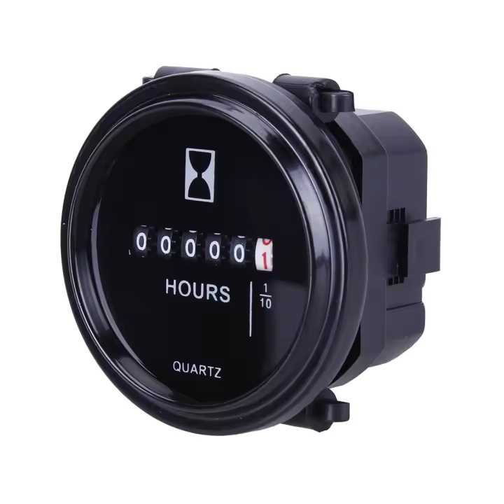 Cronómetro Digital Para Motor De Barco Y Automóvil Resistente Al Agua De 2" Redondo Medidor De Horas Para Camiones Y Motocicletas DC 12/24/36V - 1