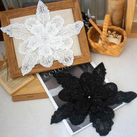 1PC Parche Bordado De Flores Colorido 3D Con Lentejuelas Y Encaje Para Ropa Aplicaciones De Tela Bordadas Con Diamantes Tamaño 28cmx30cm - details 18