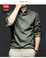 Camisa Larga Para Hombres Talla 6XL Antirroto No Hierro Formal Profesional Casual Social De Alta Gama Cuello En V Botones Sólido - details 9