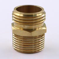 Adaptador De Cabeza Hexagonal De Latón Para Jardín 3/4" NPT a BSP Conector De Agua Para Riego Extensor De Tubería De Cobre - details 3