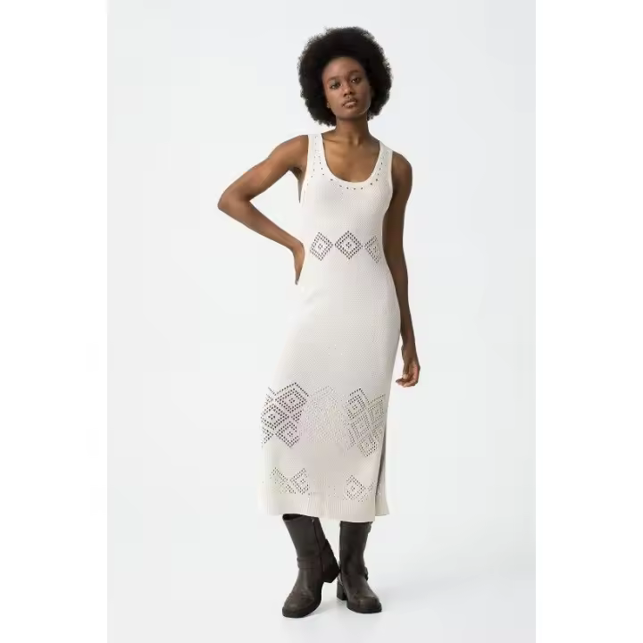 Marcas Mujer Ropa Tiffosi Tiffosi mujer Vestidos y monos  Vestido de punto largo  -Tiffosi- Thiel abedul - 1