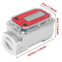 Medidor Electrónico de flujo de combustible de Turbina para diesel y queroseno, with digital LCD pantalla, entrada/Salida FNPT de 1 "(Rojo LLW-25) - details 1
