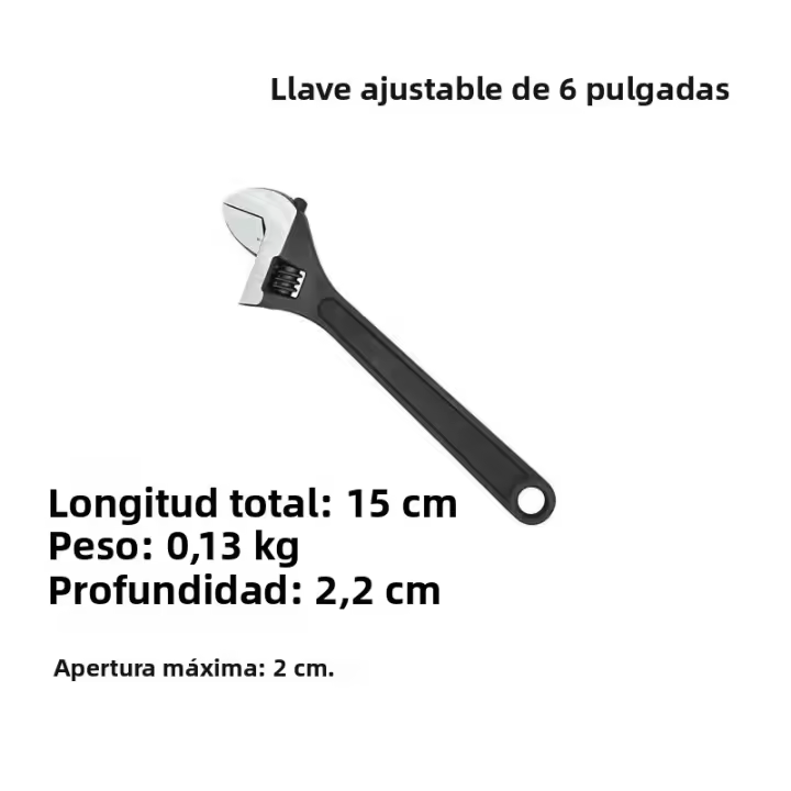 Llave De Fijación Ajustable De 6/8/10/12/15 Pulgadas Herramienta De Mantenimiento Y Reparación Automotriz Llave Deslizante Multifuncional Antideslizante - 1