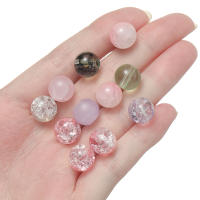 30pcs Huesos De Cristal De Colores Mixtos 10mm 4 Estilos Bolas Redondas Para Pulseras Collares Aretes Accesorios De Joyería - details 3