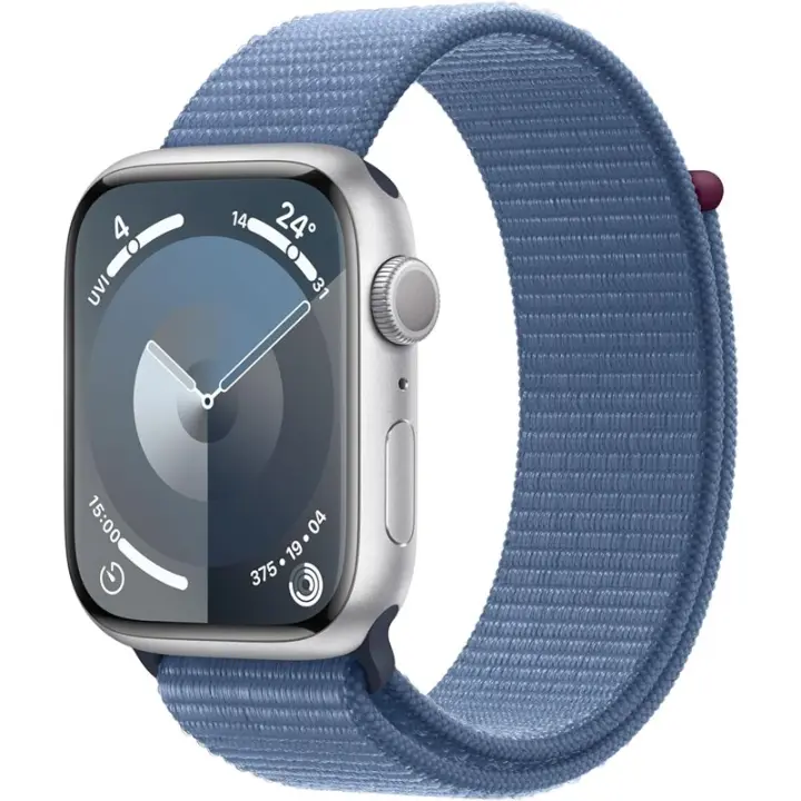 Apple Watch Series 9 GPS 45 mm Ca Aluminio Plata Correa deportiva Anillo azul de invierno - 1