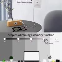 Lámpara de Pared LED, Aplique Pared Interior, Lampara Pared 360° Giratoria Regulable con Batería de 2000mAh, Carga USB, Control TáCtil, Lampara de Pared Magnetica, Luz Mesita de Noche - details 3