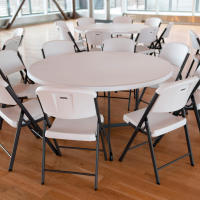 Mesa redonda plegable blanco Lifetime Ø152x75,5 cm - details 5