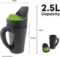 Esparcidor de mano para jardín, para semillas de césped, fertilizantes y abono para césped y derretidor de hielo. Herramienta de jardinería, capacidad de 2,5 l. - details 1