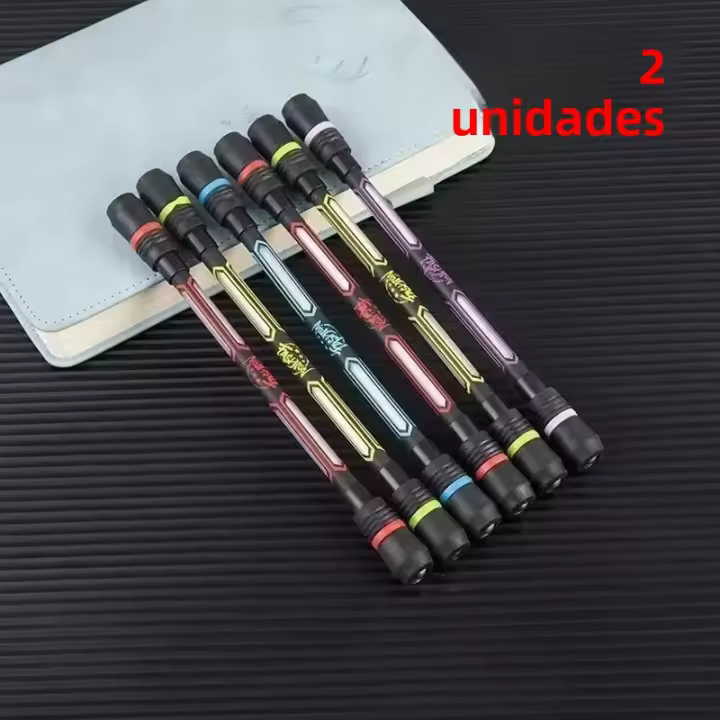 Bolígrafo Creativo Giratorio Para Aliviar La Presión Juguete De Mano Para Estudiantes Y Niños Plástico Rotativo Pluma De Escritura 0.5mm - 1