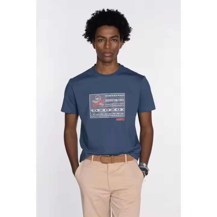 Harper & Neyer camiseta hombre manga corta con estilo actual. Ideal para un look fresco, cómodo y con clase M98 - 1