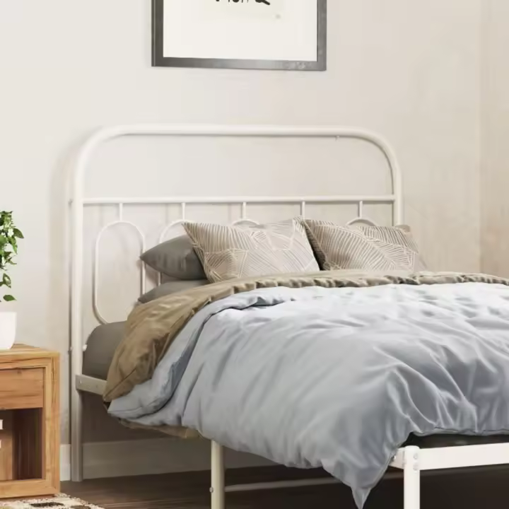 vidaXL Cabecero de metal blanco 100 cm - 1