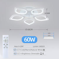 Iluminación De Techo LED IRALAN Con Control Remoto Y Posibilidad De Dimmer Para Comedor Sala De Estar Dormitorio Estudio Material De Hierro Fuente De Alimentación AC 90-260V - details 9