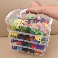 Caja De Almacenamiento Para Bloques De Construcción Simplicidad Caja De Herramientas Clasificadora Impermeable Y Antipolvo Con Cajones Separadores Organizador De Juguetes Caja Fuerte - details 2