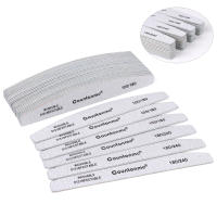 Lote De 10 Archos De Uñas Profesionales De Madera 180/240 Pulidor De Esmeril De Madera Gris Bloque De Papel De Obrador Para Esmalte De Gel - details 1