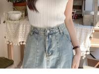 Top De Hombros Descubiertos Para Mujer Verde Tejido Basic Casual O-Neck Sin Mangas Alta Estiramiento Ajuste Slim Para Verano - details 21
