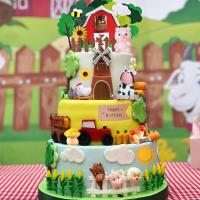 30 PCS Decoraciones De Tarta De Animal De Granja Para Cumpleaños Baby Shower Fiesta Temática De Granja Resina Cartoon Animal - details 4