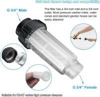 Filter de Agua para hidronavadora (8 Unidades) with 5 insertos y conector de Agua de 3/4 "para todas las hidroexcavadoras. - details 1