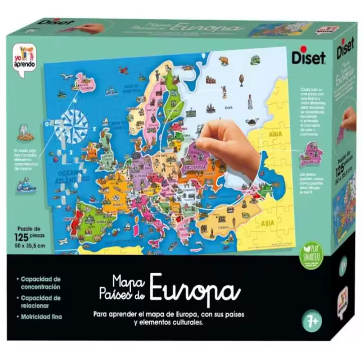 Juego Educativo Puzle Países de Europa Diset - 1