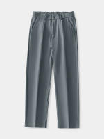 Nuevos Pantalones Casuales Para Hombre Verano 2023 Poliéster Transpirable Moda Coreana Cintura Semi-Ancha Pierna Recta Suelta - details 10