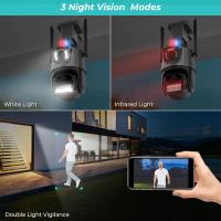 Cámara De Seguridad IP 4K 8MP Wifi Con Lente Dual Protección Impermeable Alarma De Luz Policia Video Vigilancia CCTV Montaje En Pared Grey - details 11