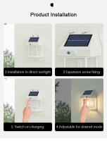 2PCS Luz Solar Exterior Jardín Inducción Corporal Lámpara De Pared Para Casa Villa Balcón Decorativa IP65 Impermeable - details 4