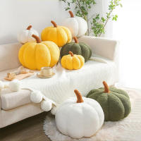Cojín De Tofú De Algodón Suave Y Suave En Forma De Calabaza 3D Para Decoración De Halloween Cojín Para Sofá Y Dormitorio Estilo Otoño - details 5