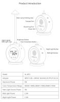 Lámpara de escritorio Nueva 2023, Reloj con calendario perpetuo, despertador, iluminación colorida, Ambiente con Sonido, Luz Nocturna de metal. - details 1