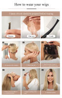 Pelucas Sintéticas Cortas Y Rectas Para Mujeres De Color Rubio a Marrón Ombre Con Flequillo Peluca Bob Resistente Al Calor Para Cosplay Diario Y Fiestas Falso Cabello Tamaño Promedio - details 26
