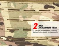Mochila Táctica De 1000D Para Caza Y Camping Con Sistema De Carretel Externo Y Malla De Resina Para Hiking Y Viajes Unisex - details 5