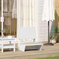 vidaXL Silla de jardín madera maciza de pino 60x64x70,5 cm en color Blanco/Marrón cera/Natural | cómodas modernas ergonómicas para comedor cocina salón hogar - details 0