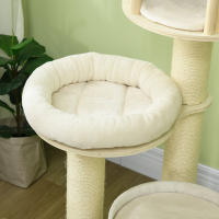 Árbol para Gatos con Cueva para Gatos de 122 cm de Altura, Tres Piso, Madeira, trench coat de Isal, pelota de juego para Gatos activos - details 2